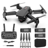 E88 4K HD Dual Camera Drone With 2.4G 6-Axis Gimbal Stabilizer RC Quadcopter WiFi FPV Foldable Drone  APP Connection
