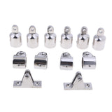 13pcs Stainless Steel 3-Bow 1'' Bimini  Fittings Marine Hardware