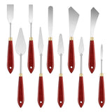 10 Pcs Painting Knife Set Painting Mixing Scraper Palette Knife Painting Art Spatula With Wood Handle Art Painting Knife