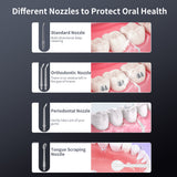 Portable Cordless Water Flosser with 230ml Tank Waterproof Rechargeable Oral Irrigator Electric Teeth Cleaner with 5 Jet Tips