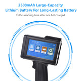 Portable HD Handheld Inkjet Printer 4.3 Inch Touchscreen Intelligent Barcode Printer for Logo Date QR Code Symbols USB Interface