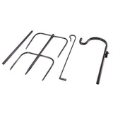 Hanging Plants Iron Yard Flag Pole Shepherd Hook Ground Stake Outdoor Backyard Hardware Lantern Home For Garden Detachable Porch