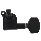 2set Guitar Sealed Small Peg Tuning Pegs Tuners Machine Heads for Acoustic Electric Guitar Guitar Parts( Black 6R6L)