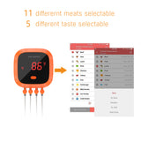 Inkbird IBT-4XC Wireless Rechargabale BBQ Thermometer with 4 Probes For Cooking Meat Food Oven Grilling Thermometer With Timer