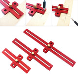 Woodworking Square Aluminum Alloy Crossed Ruler T type Scriber Measuring Tools 67JE