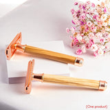 Classic Double-Sided Manual Razor Long Handle Safety Razors Olive Wood Shaver Set Waterproof No Rust