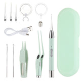 3Pcs Luminous Earpick Set LED Light Luminous Ear Spoon Rechargeable Ear Wax Removal Curette Picker Ear Cleaner Ear Cleaning Care