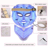 7 Colors LED Face Mask With Neck Therapy Acne Mask Korean Photon Therapy Neck Beauty Led Mask Anti Aging Skin Tightening Wrinkle