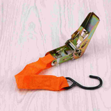 4 PCS/Set inch Tie Down Straps Heavy Duty Cargo Motorcycle Truck Luggage Ratchet Straps with Hooks (Orange)