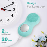 Electric Facial Cleansing Brush Waterproof Face Scrubber Silicone Sonic Face Brush With Heated Skin Care Facial Beauty Massager