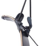 Recurve Bow Straight Pull On The String, Upper Bow Set Of B Lack Cowhide String Changer Bow And Arrow Change String Artifact
