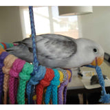 Pet Bird Parrot Toy Colorful Cotton Rope Chewing Bite Hanging Cage Swing Climb Chew Toys For Small Medium Parrot