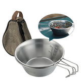 Outdoor Stainless Steel 310ml Sierra Bowl Picnic Tableware Portable Barbecue Hiking Camping Cup Picnic Cookware With Storage Bag