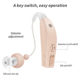 Rechargeable Hearing Aids BTE Ear Hearing Amplifier Adjustable Tone BTE Hearing Aid Sound Amplifier Hearing Device for Elderly