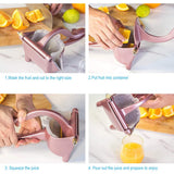 Manual Juice Squeezer Hand Pressure Juicer Pomegranate Aluminum Alloy Orange Lemon Grapefruit Fruit Tool Kitchen Accessories