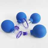 1 Boxed of 4pcs Vacuum Cupping Cups Portable Back Body Massager Suction Vacuum Can for Men Women (Blue)