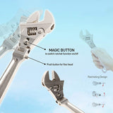 8 Inch 10 Inch Flexhead Adjustable Ratchet Wrench Folding Handle Dual-Purpose Pipe Wrench Spanner Can Used As Sleeve Tool