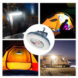 Portable Camping Fan with LED Lantern Rechargeable Battery Operated Camping Fan with Hanging Hook for Tent Car Emergency