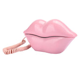 Creative Lips Telephone Electroplate Desktop Landline Phone for Home Office Hotel Decoration Lip Shaped Phones Mouth Telephone