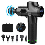 Percussion Massage Gun, Muscle Therapy Gun, Hand Held Body Deep Muscle Massager with 30 Adjustable Speed, 6 of Massage Heads