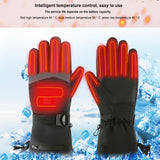 Moto Touch Screen Heated Gloves Winter Outdoor Motorcycle Thermal Gloves Guantes Para Waterproof Heating Riding Ski Warm Gloves