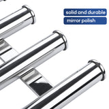 4 Tube Rod Holder Triple Stainless Steel Vertical Multi-use Fishing Rod Holder Wall-hung Style For Boat Yacht