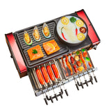 Household Electric Barbecue Machine Multifunctional Korean Style Smokeless BBQ Grill Hot Pot &amp; BBQ Integrated Machine