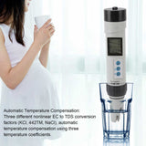 4 in 1 Water Quality Test Pen EC Water Tester Digital ABS Material PH Water Tester for Aquarium for Food