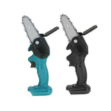 4inch Electric Chain Saw One-Hand Wood Cutter Cordless For Makita 18V-21V Battery Electric Wrench Power Saw ABS+Metal Blue 800W