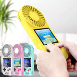 500 In 1 Color Screen Lightweight Game Machine With Convenient USB Fan 3-level Wind Speed Various Games