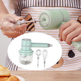Egg Whisk Handle Wireless Garlic Blender 3 Speeds Lightweight High Power Foamer Jam Blender Puree Milk Frother Food Blender