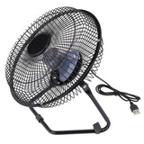 HAEGER-Black Solar Panel Powered +USB 5W metal Fan 8Inch Cooling Ventilation Car Cooling Fan for Outdoor Traveling Fishing Home