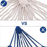 Double Hammock Outdoor Rollover Prevention Camping Canvas Hanging Swing Bed for Patio Travel Hiking 200x150cm Actual Use Area
