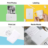 Poooli L3 Pocket Photo Printer 300dpi Portable Thermal Printer 110mm Paper Width BT Wireless Grayscale Mode Memo Sticker Maker