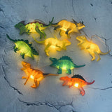 String Lights With Bright Dinosaurs Realistic Looking Dinosaurs Light 8 Leds Children Gift Plastic Toy For Bedroom Decoration