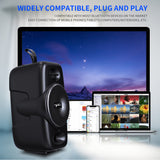 2021 Q8 TWS Bluetooth Music Bass Speaker Subwoofer Outdoor Wireless Loudspeaker Support  TF Card Hands-free Portable Bass Sound