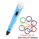 3D Printing Pen Digital Display Intelligent 3D Pen High Temperature 3D Graffiti Painting Pens with USB Educational Toys Gift