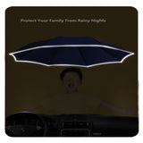 Inverted Umbrella Windproof Anti-UV Automatic Folding Umbrella Night Reflective Strip Auto Reverse Umbrella