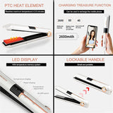 Wireless Hair Straightener Ceramic Mini Flat Iron Hair Curling Irons Styling Tools Cordless Beard Hair Straightener