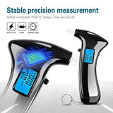 Top!-Portable Breath Alcohol- Tester, Professional Breathalyzer Digital LCD Display Auto Power Off Sound Alarm For Drivers