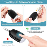 Safe Sound Personal Alarm 4 Pack, 130DB Personal Security Alarm With LED Lights For Women, Girls, Children, Elder