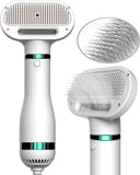 Portable Pet Blower Dryer 2-In-1 Hair Cleaning Brush Dog Grooming Comb Tool Cat Hair Remover Brush Low Noise Pet Massage