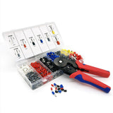 1250Pcs Bootlace Ferrule Crimper Kit Cord End Ratchet Crimping Tool Crimping Plier Crimp Connectors Copper + PVC + Tinplate