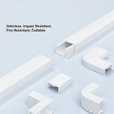 One-Cord Channel Cable Concealer,CMC-03 Cord Cover Wall Cable Management System,Cable Hider Raceway Kit for Power Cord