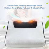 Heating Massage Pillow Neck Shoulder Head Back Body Electric Massage Pillow Shiatsu Kneading Device Cervical Health Massageado