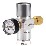 Homebrew CO2 Charger Kit, 0-60PSI CO2 Regulator Portable Mini Keg CO2 Charger 7/16" Regulated For Home Brewing Beer Accessories