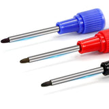 30mm Deep Drill Hole Long Nib Water Resistant Marker Pens Black Blue Red Home Decoration Construction