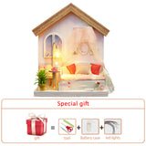 Diy Miniature Dollhouse Kit Doll House Furniture Handmade Model Room Box Toys For Children Christmas Gift Wooden House For Adult
