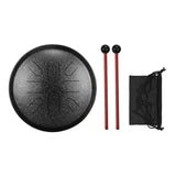 10 Inches Steel Tongue Drum 8 Notes Handpan Drum Travel Drum Percussion Instrument with Mallets Carry Bag for Meditation Yoga
