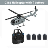 C186 2.4G RC Helicopter 4 Propellers 6 Axis Electronic Gyroscope for Stabilization, rc drone plane toy, Air pressure for height